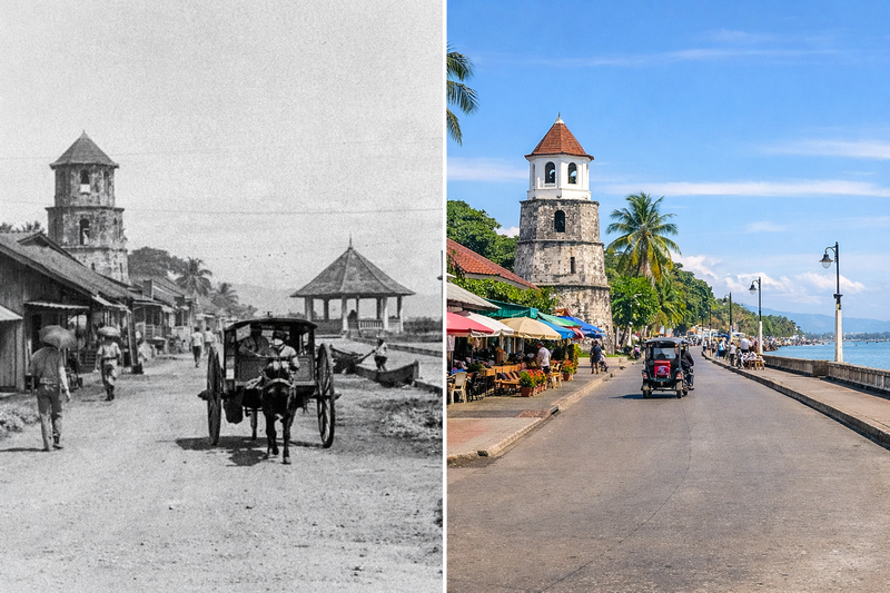 街並みの変化【昔と今の写真で比べる】     ―― ドゥマゲッティの「時間の流れ」を感じる街