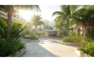 親子留学について考えるときの落ち着いた街の風景イメージ画像