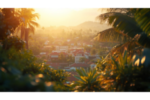 穏やかな朝のドゥマゲッティの街並みを表したイメージ画像