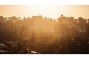 南国の街で穏やかに一日が始まる様子を伝えるイメージ画像