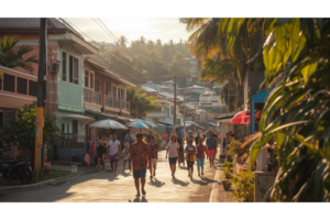 南国の街で予定を詰めずに過ごす日常のイメージ画像