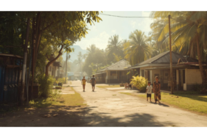 南国の街で特別な出来事がなくても穏やかに続く日常のイメージ画像