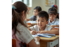 ドゥマゲッティの学校で学ぶ日本人の子ども 教育環境イメージ