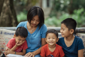 ドゥマゲッティで親子留学生活を送る日本人家族 年齢イメージ
