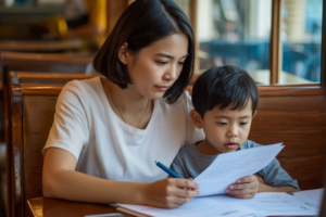 ドゥマゲッティ親子留学の費用を考える日本人親子 イメージ