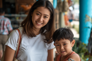 ドゥマゲッティで英語に少しずつ慣れていく日本人親子 留学生活イメージ